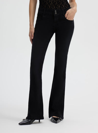 Jeans a zampa vita ultra bassa