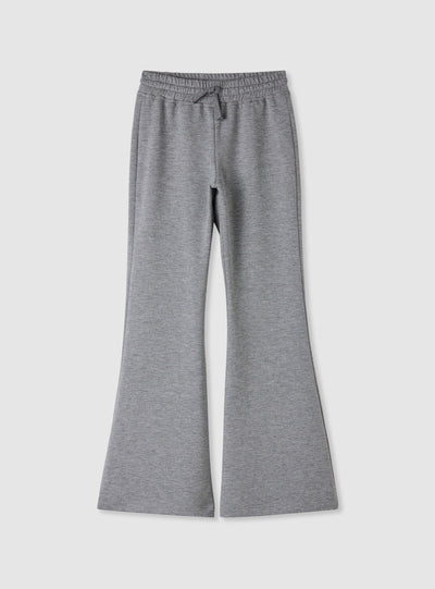 Flared jogger trousers with drawstring waistband