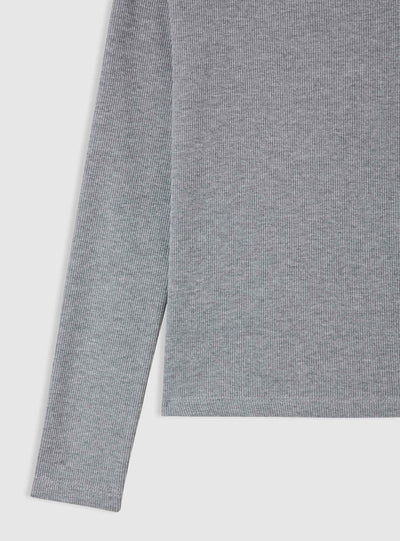 Ribbed long-sleeve T-shirt