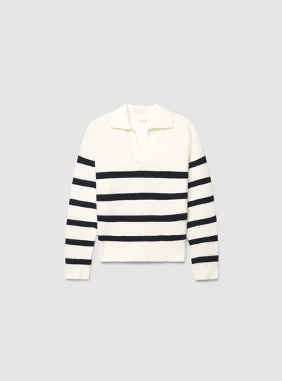 Maglia a righe con colletto polo