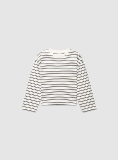T-shirt a righe girocollo