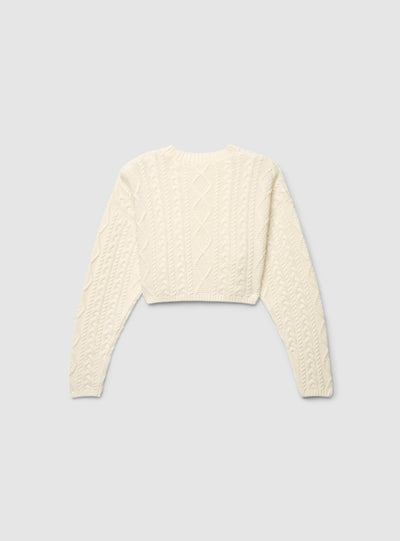 Maglia crop ampia a trecce
