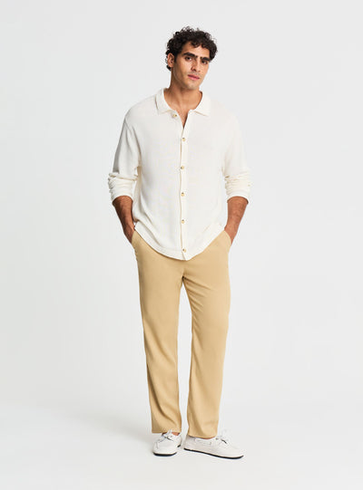 Cardigan con bottoni e colletto camicia
