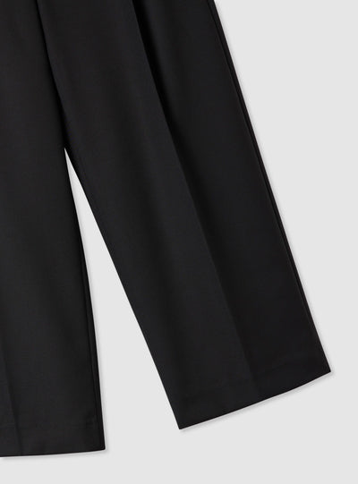 Wide-leg trousers with adjustable waist tabs