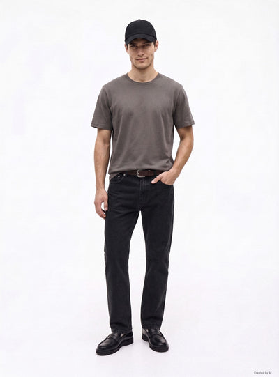 T-shirt comfort fit a tinta unita