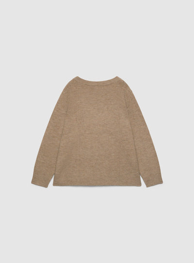 Maglia con scollo a V e bottoni laterali