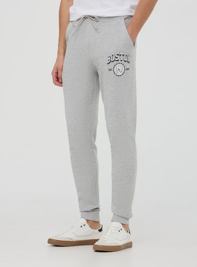 Pantaloni tuta con coulisse e stampa