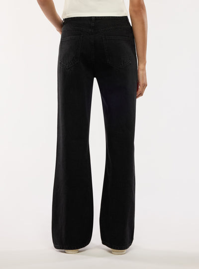 Jeans wide leg con strappi