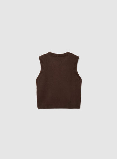 Gilet in maglia a trecce