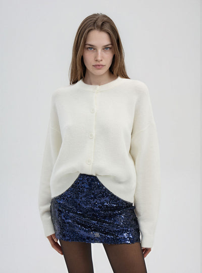 Cardigan ampio con bottoni