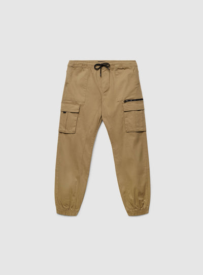 Pantaloni cargo con coulisse e tasche