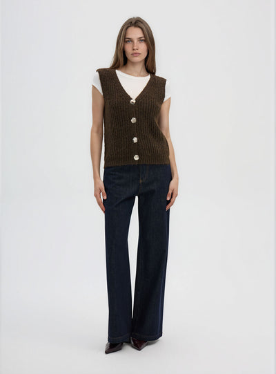 Gilet cardigan con bottoni