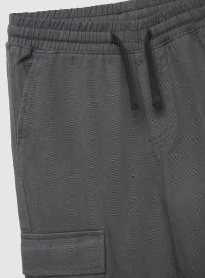 Pantaloni cargo con coulisse tinta unita