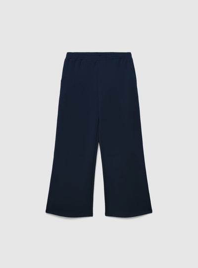 Pantaloni tuta wide leg a tinta unita