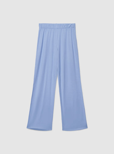 Pantaloni pigiama wide leg a tinta unita