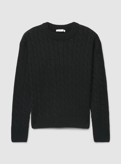 Maglia a trecce girocollo