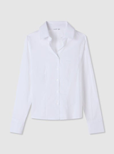 Camicia slim a tinta unita