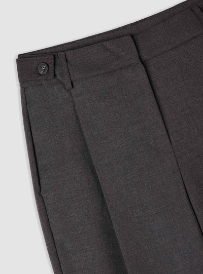 Wide-leg trousers with adjustable waist tabs