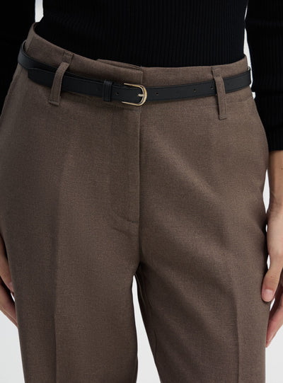 Pantaloni maxi wide leg a tinta unita