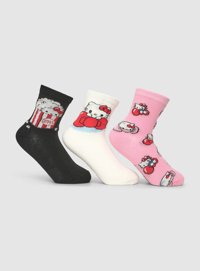 Pack 3 calzini con stampa Hello Kitty®