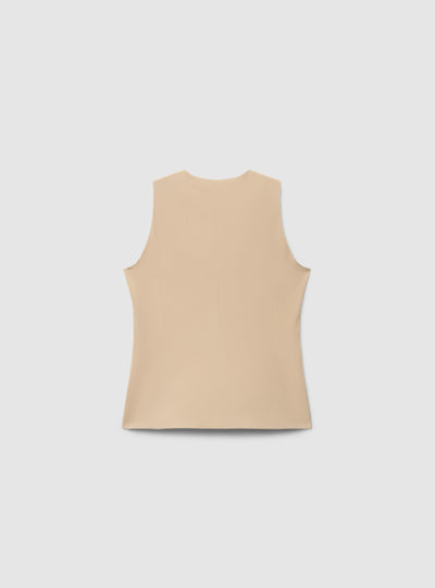 Gilet lungo a tinta unita