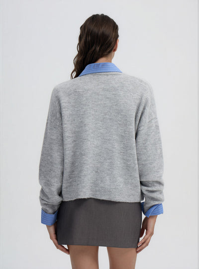 Cardigan ampio con bottoni