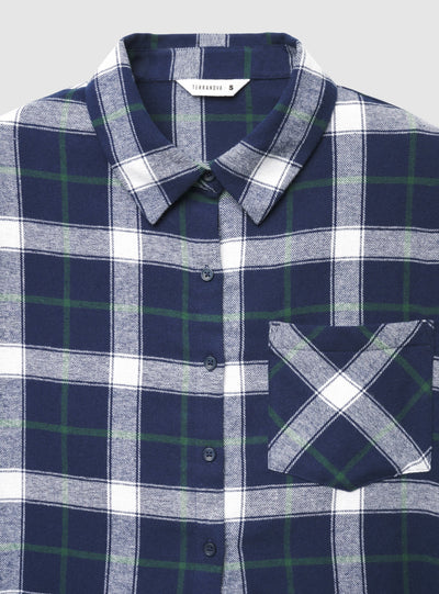 Camicia crop a quadri