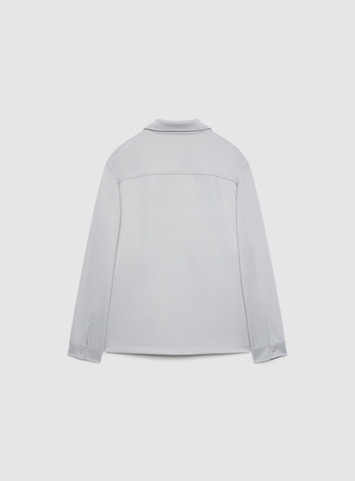 Camicia a tinta unita con bottoni a pressione