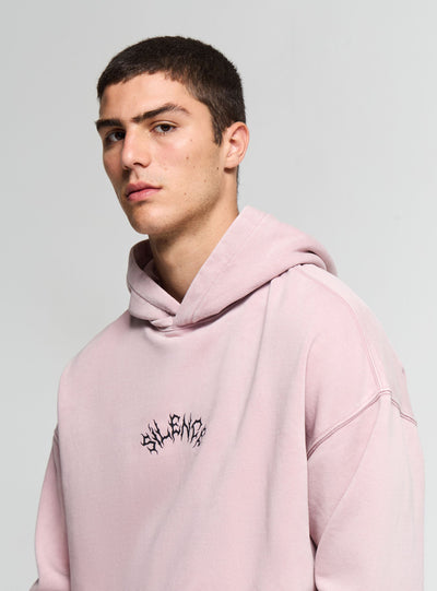 Felpa boxy con cappuccio e stampa