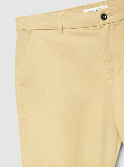Pantaloni chino straight a tinta unita