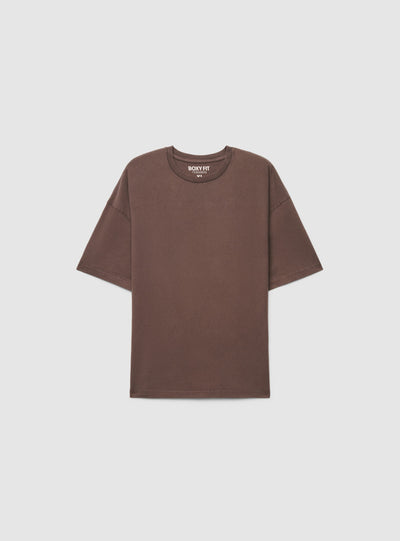 T-shirt boxy a tinta unita