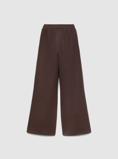 Pantaloni tuta wide leg a tinta unita