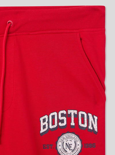 Pantaloni tuta con coulisse e stampa