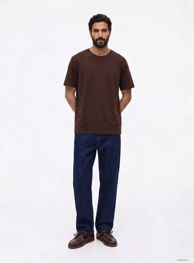 T-shirt comfort fit a tinta unita