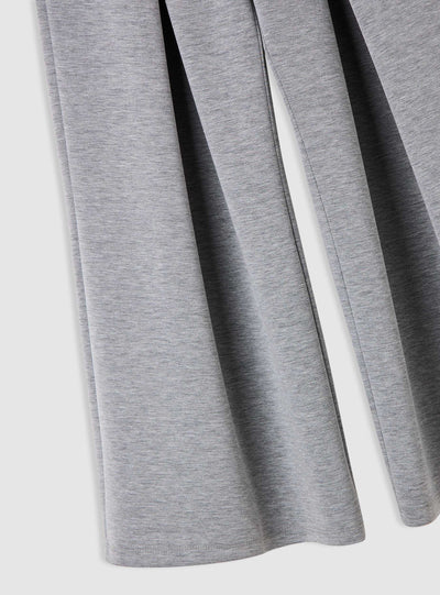 Pantaloni wide leg con pannelli frontali