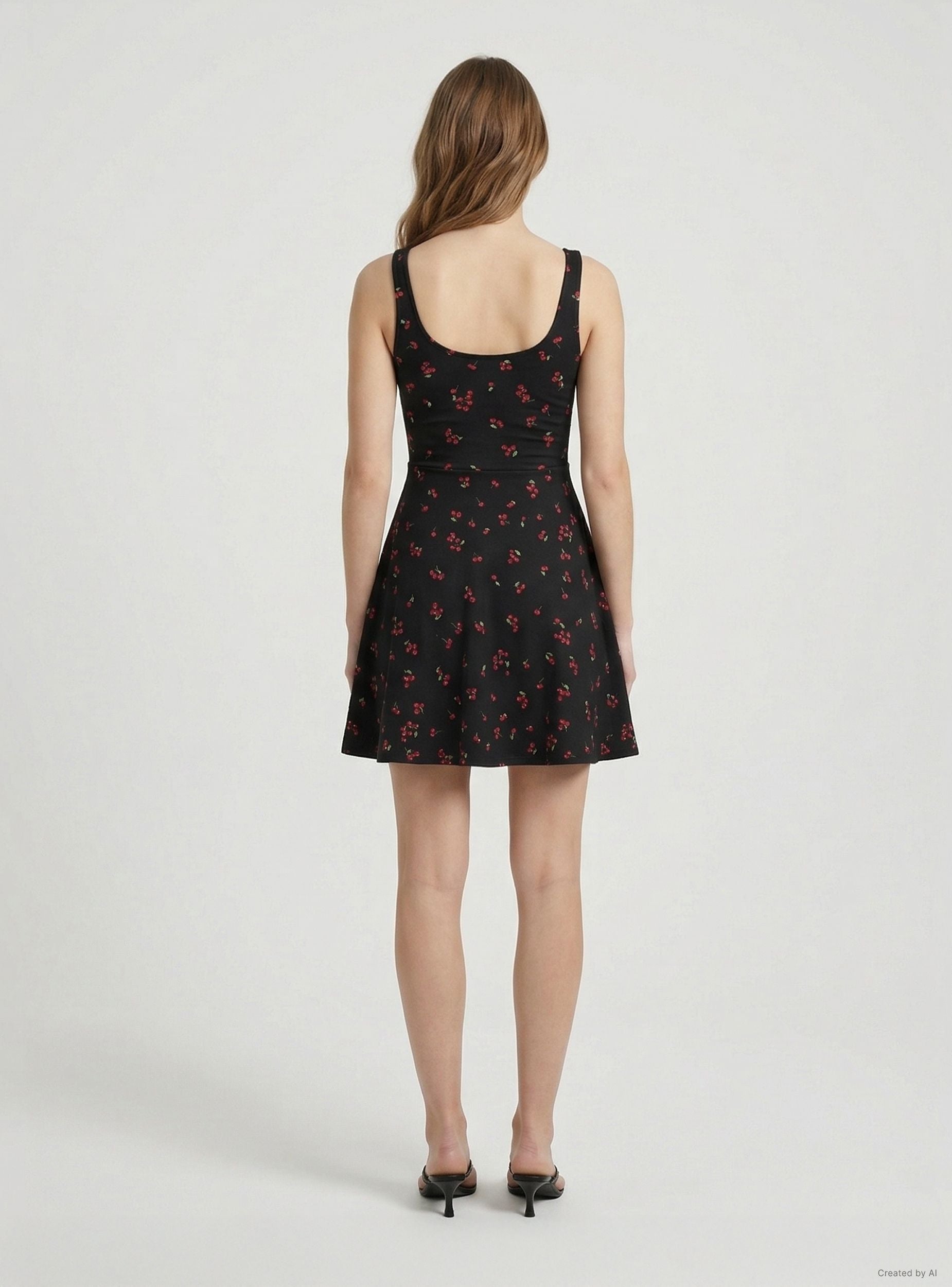 cherry print skater dress Brunch Plans Cherry Halter Skater Dress