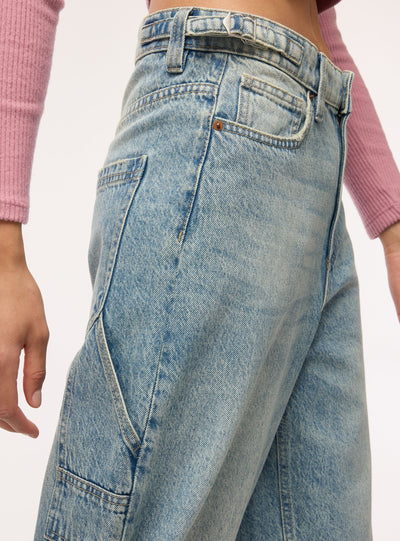 Jeans carpenter con cintura regolabile