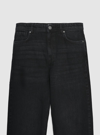 Jeans baggy a tinta unita