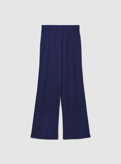 Pantaloni pigiama wide leg a tinta unita