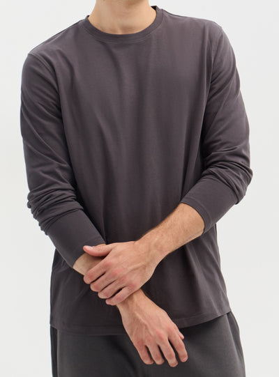 T-shirt manica lunga a tinta unita