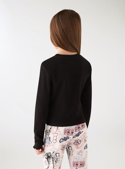 T-shirt crop con cut-out