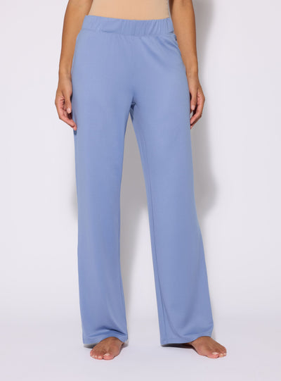 Pantaloni pigiama wide leg a tinta unita
