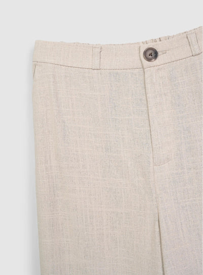 Pantaloni dad fits misto lino