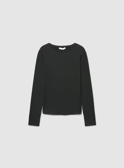 T-shirt manica lunga a tinta unita