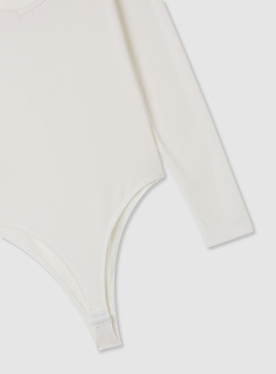 Body a maniche lunghe con scollo arrotondato