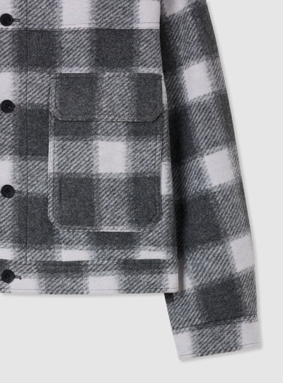 Giacca camicia trapuntata a quadri