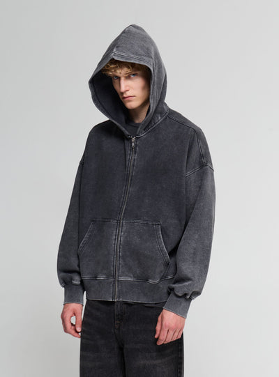 Felpa crop con zip e cappuccio
