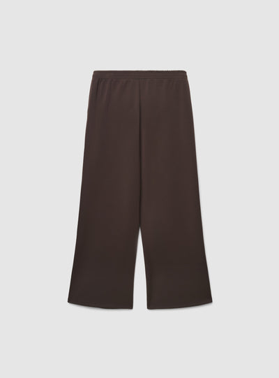 Pantaloni tuta wide leg a tinta unita