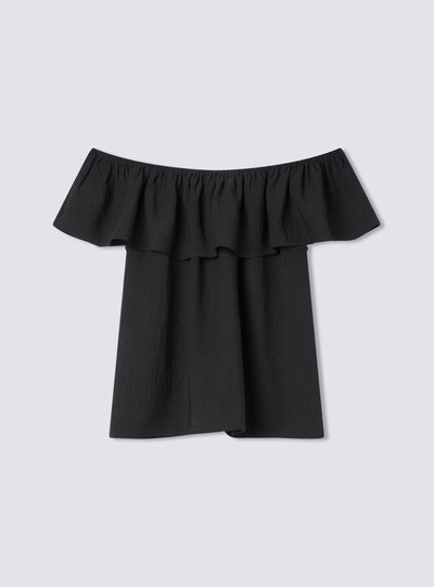 Blusa spalle scoperte con balza