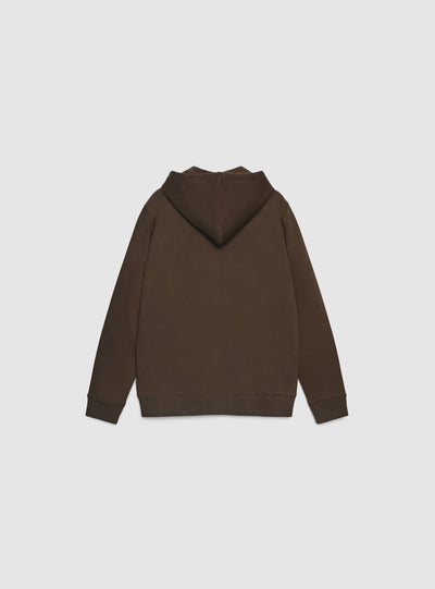 Felpa con cappuccio e zip a tinta unita